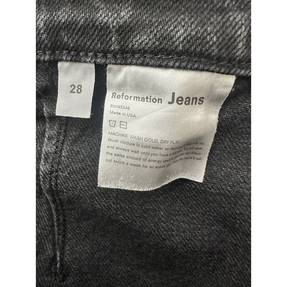 Reformation Kayo Jeans Women's Size 28 Black High Rise Skinny Belted Stretch - Picture 5 of 9